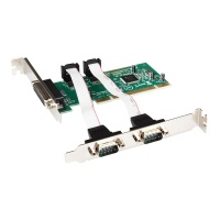 PCI naar 2 Ports DB-9 RS-232 Serieel en 1xPort DB-25 Parallel Printer (LPT1) Controller Card / SWEEX FG-PIO9835-2S1P-01-SW01
